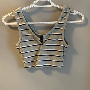 Grey striped tank top